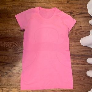 pink lululemon swiftly tech short sleeve top